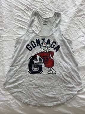 Gonzaga Bulldogs Gray Muscle Tank Top